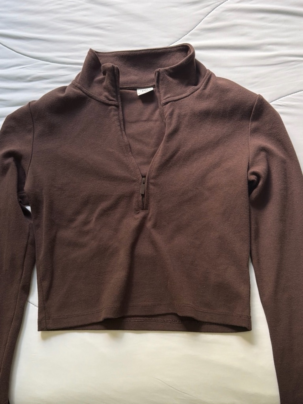Sunday Best Brown Half-Zip Turtleneck Sweater